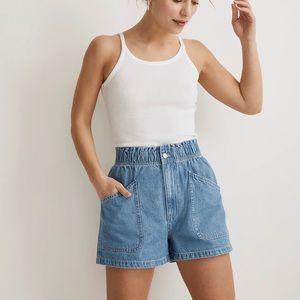 Madewell Denim Pull-On Paperbag Utility Shorts